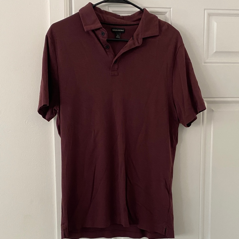 Banana Republic Dark Red Polo Shirt